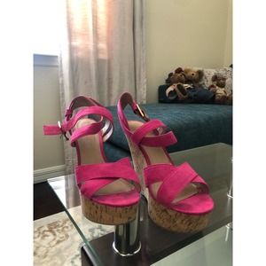 JustFab Open-Ted Wedges